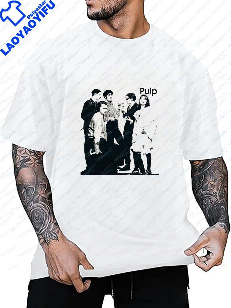 Pulp Band Fashionable Summer Casual Trendy AllPurpose Roundneck ShortSleeved Tshirt for Both Unisex and WoUnisex