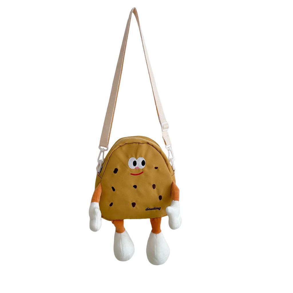 Очаровательный мультяшный стиль, мягкий, милый холщовый рюкзак для студентов, желтый и коричневый жёлтый