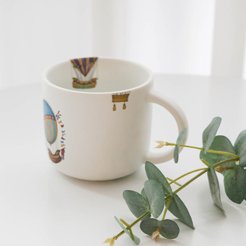 Handmade Vintage Hot Air Balloon Mat Mug