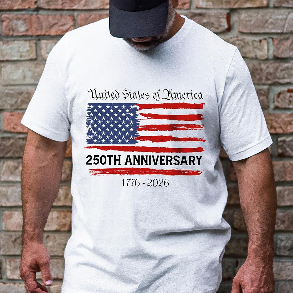 USA 250th Anniversary Shirt, 1776 2026 Patriotic Tee, United States Bicentennial Shirt,American Flag Shirt for Men July 4th Gift XXS