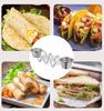Stainless Steel Taco Holder Set Taco Shell Holder Stand with 2 Sauce Cups Taco Stand Hold 3 Tortillas Kitchen Gadget