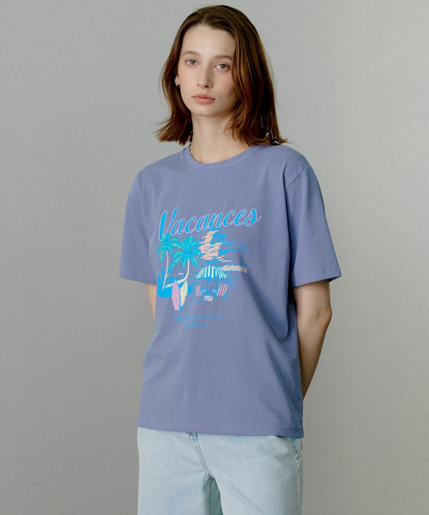 Ollibeudeollibeu Basic Fit Graphic Pigment T-Shirt Oh6Me4820
