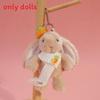 Plush Rabbit Keychain With Knitted Scarves And Hats Decor For Kids And Giftgiving