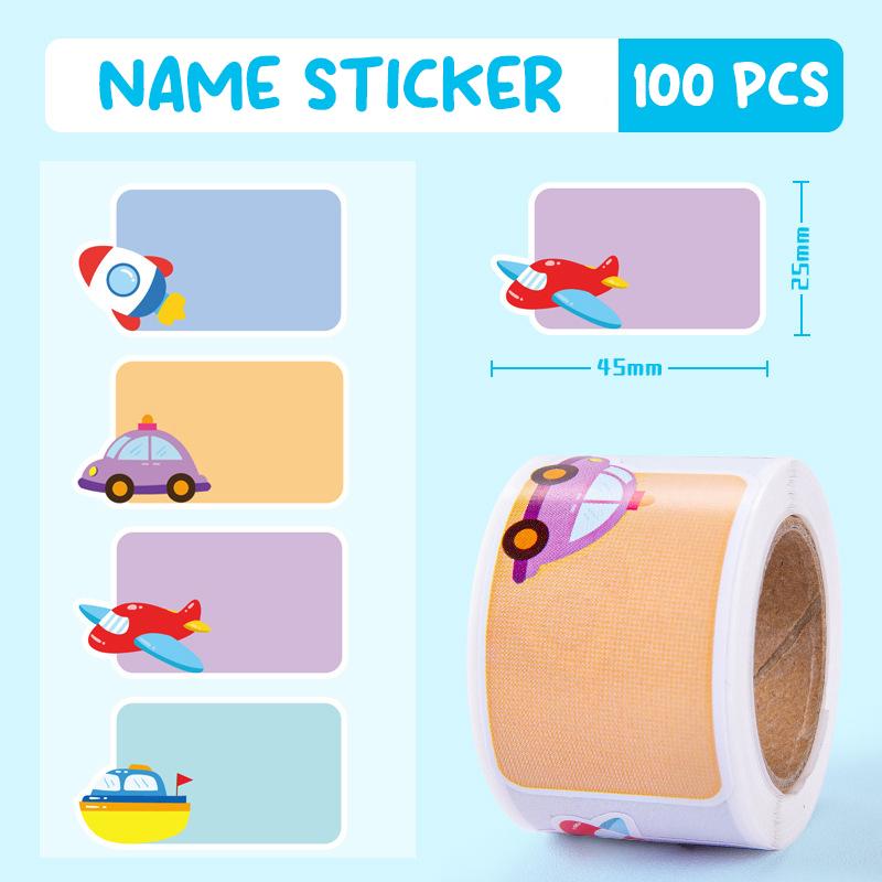 

100/280 шт., наклейка с именем из мультфильма для детского сада, рукописная, для стаканчиков с водой, бесшовная, водонепроницаемая, устойчивая к разрывам, наклейка с подписью as the picture