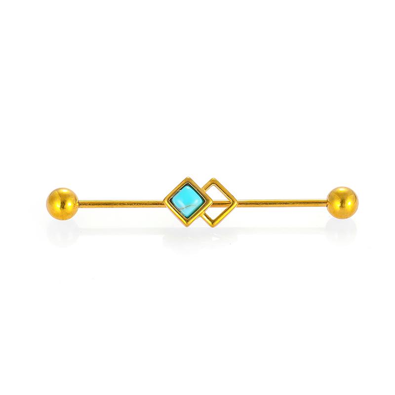 YW 16G Stainless Steel Skull Bat Industrial Barbell Ear Piercing Ear Tragus Helixe Body Jewelry
