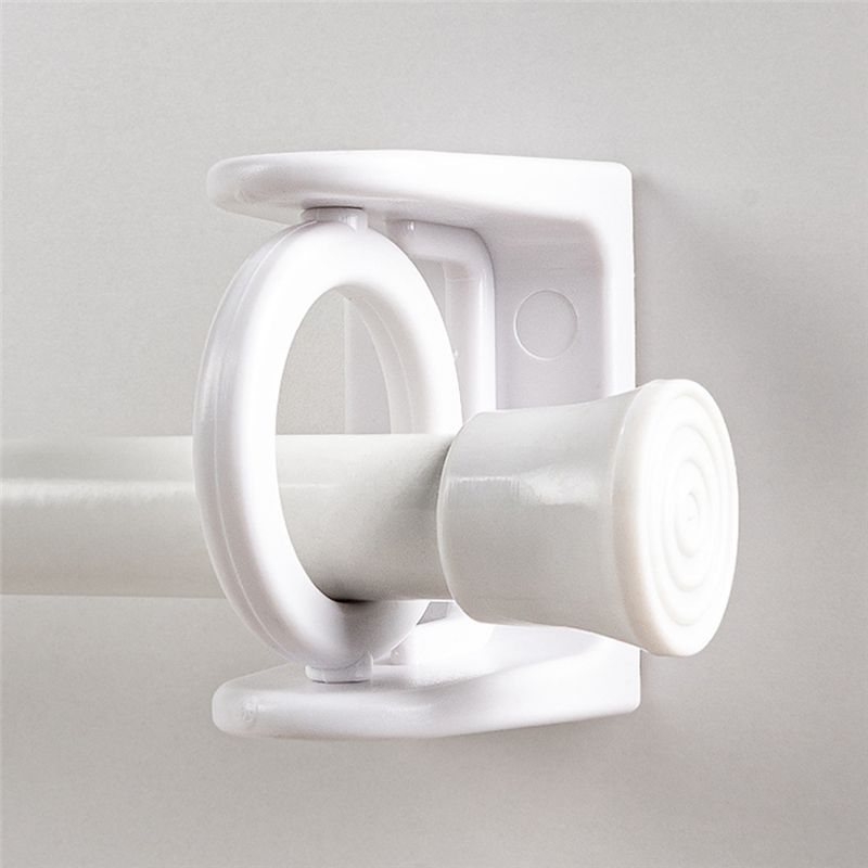 M-Modern-Curtain Rod Holder Clamp Hooks Self Adhesive Clothes Rail Bracket 360 Rotation Triangle Ring Adjustable Hooks