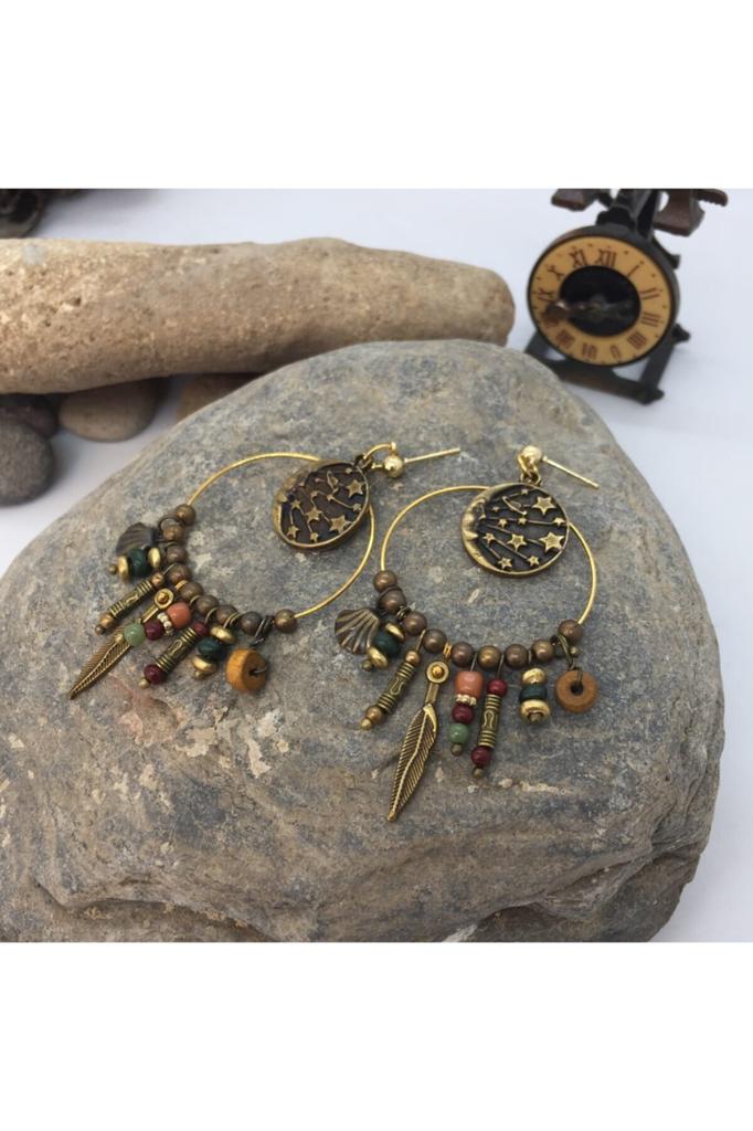 Valentine's Day Birthday Gift Handmade Ethnic Authentic Hippie Bohemian Fashion Jewelry Earrings