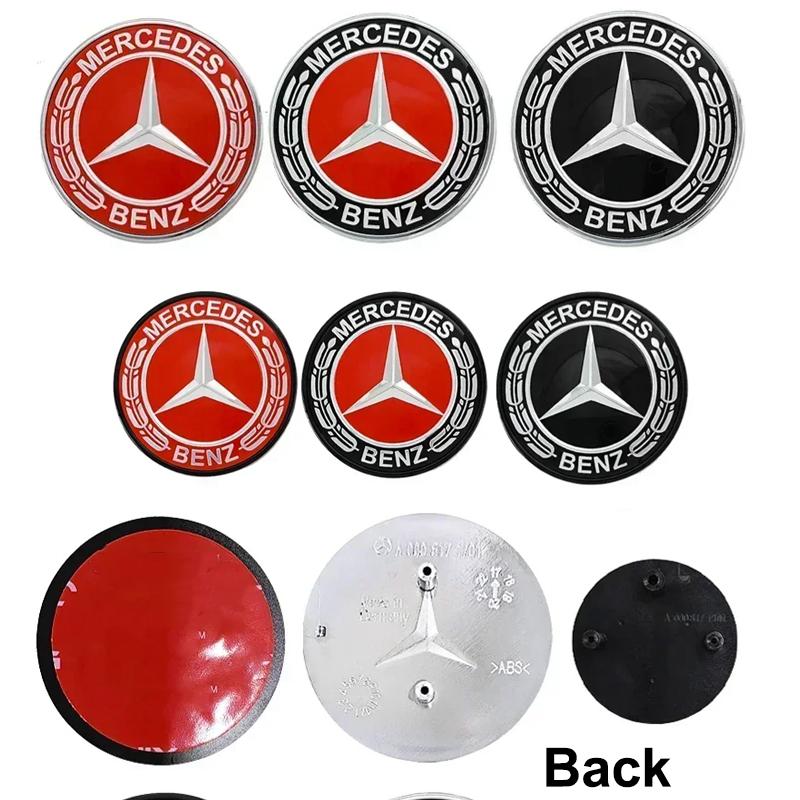 38/57mm ABS Car Stickers for Mercedes Benz W205 W203 W204 W176 W168 CLA CLK CLS W124 W211 Front Grille Badge Hood Cover Emblem QU3
