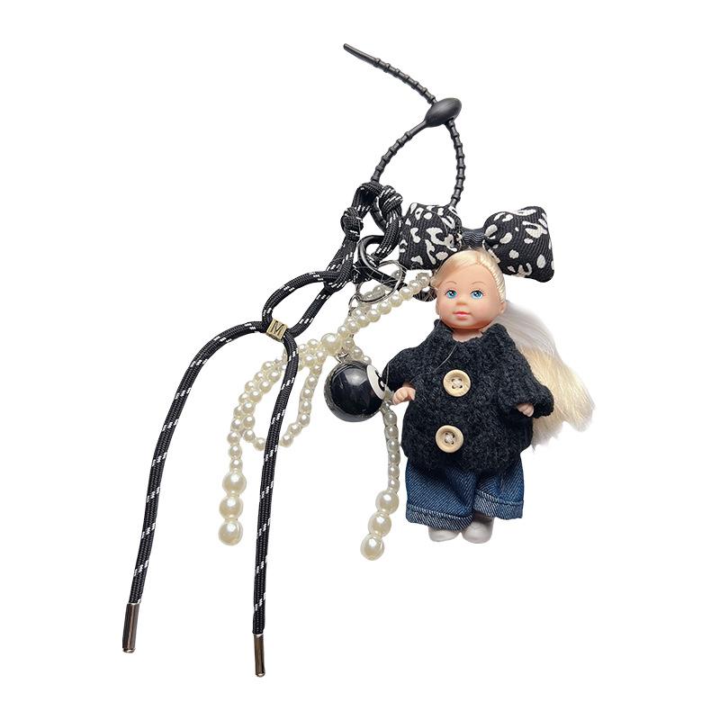Beaded Pendant, Small Fragrant Style, Cute Dressing Doll Bag, Keychain Pendant.