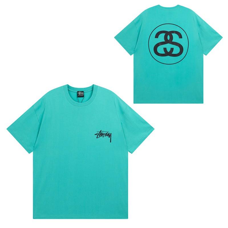Short Sleeve T-Shirt Couples Street Style Letter Print Loose Fit Breathable Top