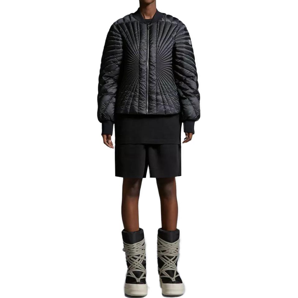 Moncler X Rick Owens Spolupráce Podzim/Zima 23 Volné Ležérní Šortky na Stahování Unisex Šortky Černé I209N8H00001M3675999