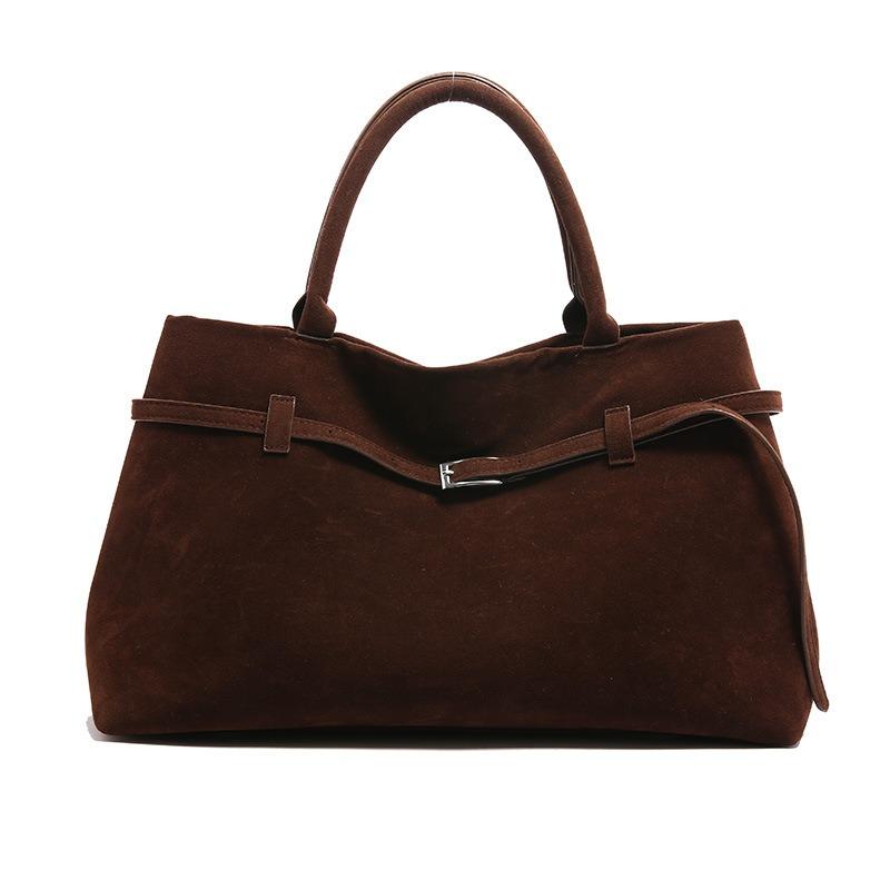 Handbag women's new versatile retro shoulder women's bag leather suede tote bag