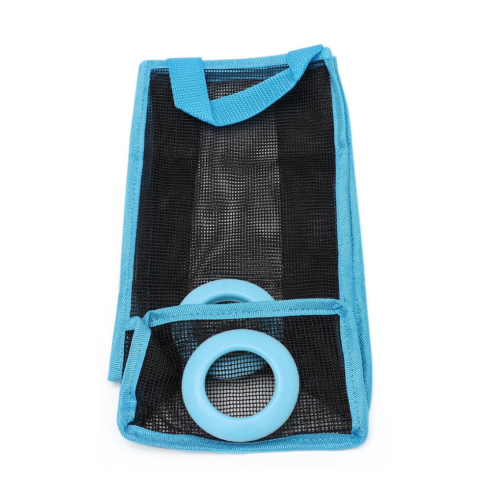 Kitchen Practical Organizer Foldable Garbage Bag Storage Plastic Hanging Holder Breathable Mesh