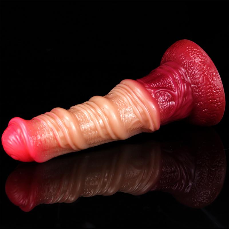 Horses Oversized Super Long Thick Whip Stallion Simulation Animal Phallus Horse Cock Gradient Color Male and Female Backyard Anal Plug