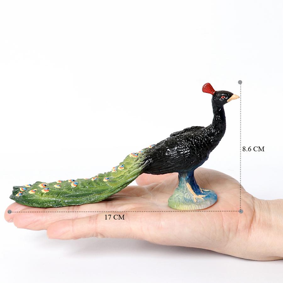 Realistic Plastic Farm Life Peacock Toy Figure Authentic Hand Painted Bird Model Figurine Fun Collectible Educational Play Toys