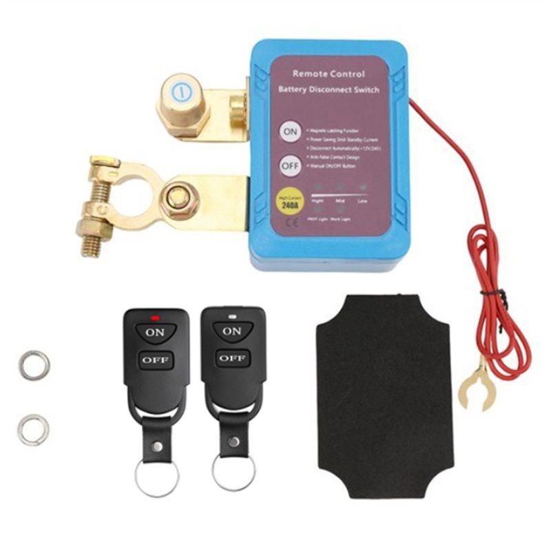 For Car Boat Remote Control Battery Disconnect Switch 12V/24V 240A Automatic Power-Off Functionality
