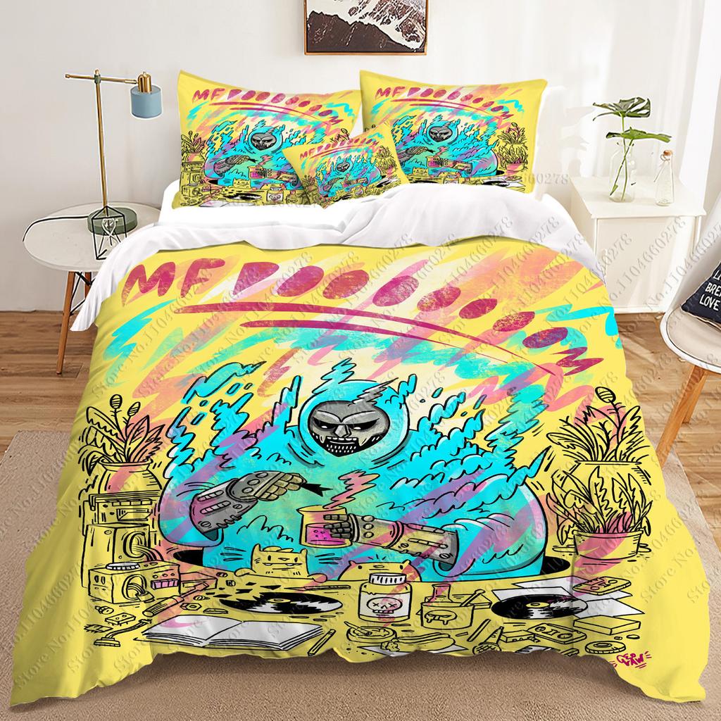 Fashion Singer Rapper MF DOOM 3D Print Bedding Sets print duvet cover Adults_ children bed comforter birthday gift dropshipping