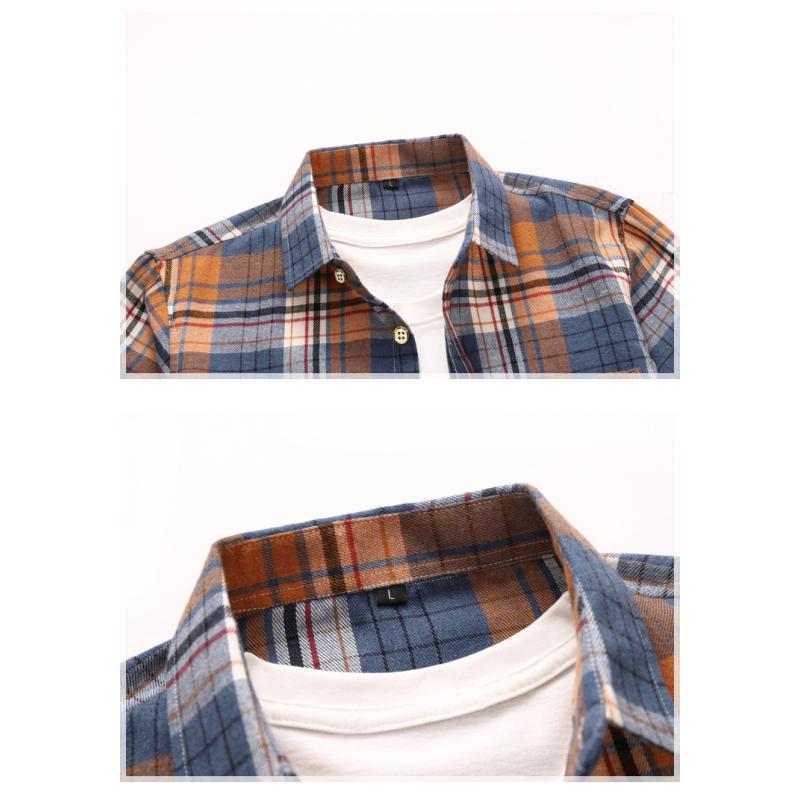 Summer Men's Fashion Plaid Shirt New Design Pocket Short Sleeve Shirts Mens Casual Business Office Work Dress Blouse 5XL 6XL 7XL