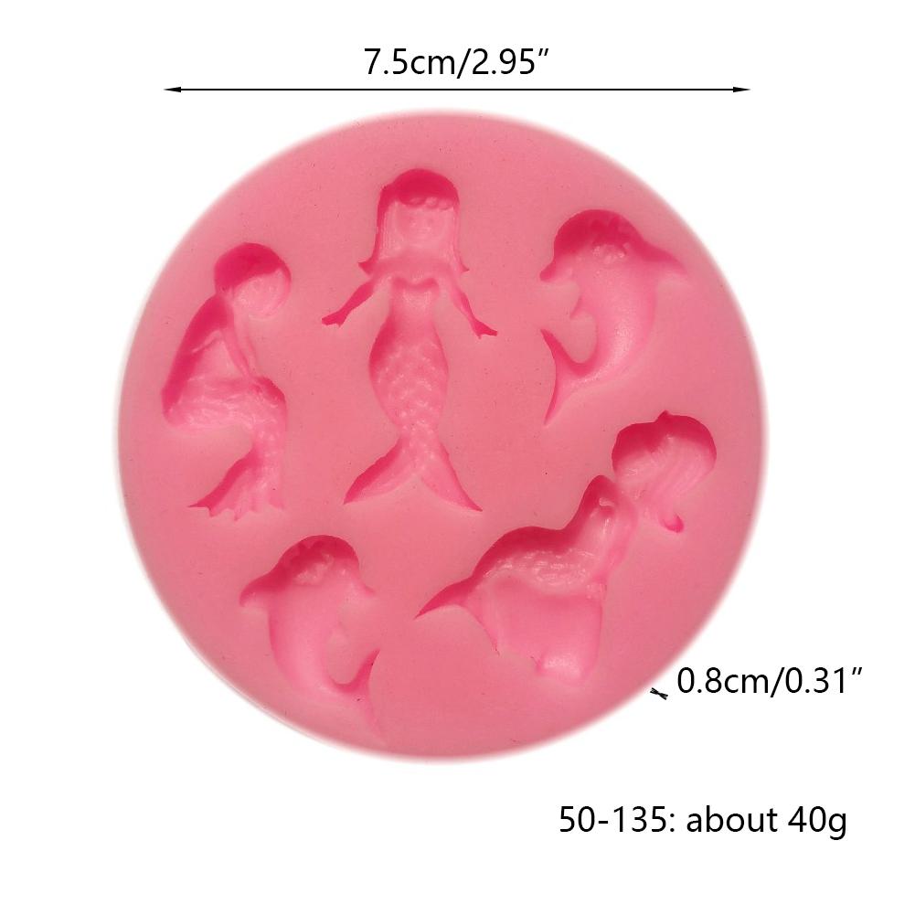 Mermaid Tail Silicone Resin Mold DIY Ocean Mermaid Shell Conch Fondant Chocolate Cupcake Gumpaste Baking Cake Decorating Tools