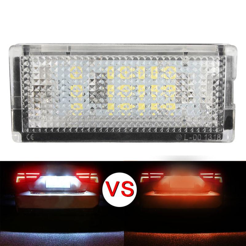 2 Pcs Auto Tail Light Led License Plate Light Led Canbus White LED Bulbs for BMW 3 Series E46 4D 4DR 1998-2002 Car Accessories