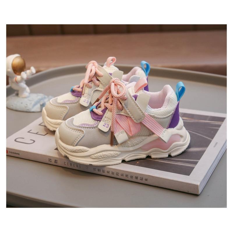 Girls' Sneakers Spring/Autumn New Arrivals, Boys' Sneakers, Kids' Mesh Chunky Dad Shoes, Girls' Running Shoes, Trendy Children's Footwear.