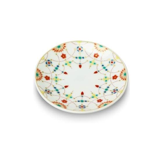 Japanese storehouse plate, fashionable, Kutani ware, auspicious, bean plate, bean plate, pottery, small plate, serving plate, Japanese tableware