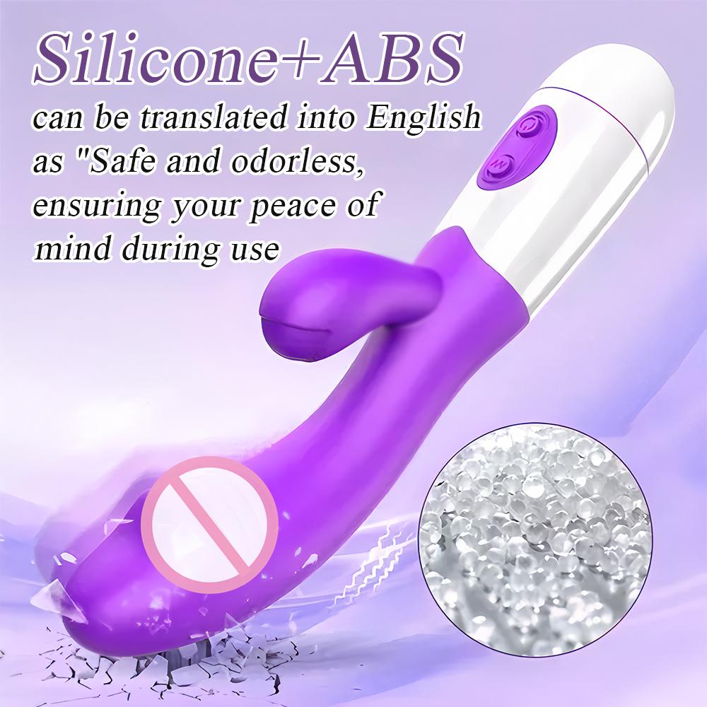 30 Speed Rechargeable G-Spot Vibrator Vaginal Massager Clitoris Stimulation Sex Toys Dual Motor Rabbit Vibrator for Women Female