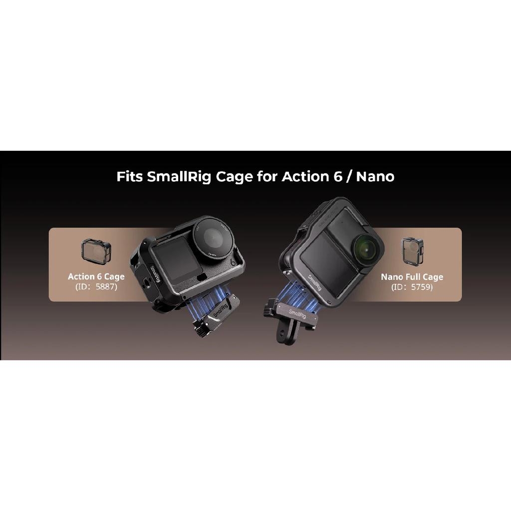 SmallRig Quick Release Adapter Support Kit with 1/4"-20 Threaded Hole and 2-Prong Mount, for DJI Osmo Nano for DJI Osmo Action 6