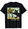 Vintage Women TShirt Pretty Woman Floral Van Gogh Black Cat Sunflowers Art Tee Shirt for Fans Summer Spring Womens Tshirts