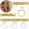 Bamoer 14K Gold Plated 925 Silver Cuff Earrings with Cubic Zircon, 10 Colors Huggie Stud for Women Girl SCE498