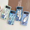 Transparente Handyhülle für Samsung Galaxy Z Flip 3 4 5 6 7 Harte Falt-PC-Hülle Z Flip3 Flip4 Abgebotene Gesalzene Fisch