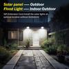Solar Flood Lights Outdoor Waterproof IP67, 6500K Dusk to Dawn, Remote Control for Porch, Patio, Garden