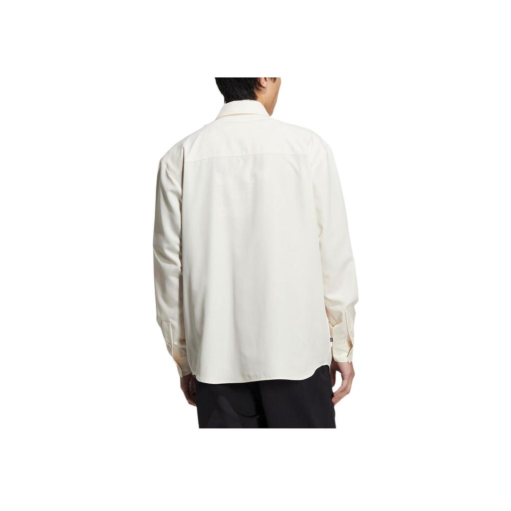 Adidas Originals Trefoil Rifta Ls Shirt With Solid Color 3D Pocket And Single-Breasted Design Men Tops White HS2021