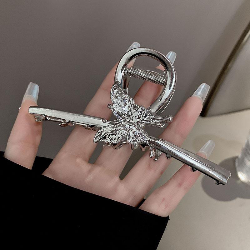 High-End Metal Shark Hair Clip - Elegant Hairpin Bow Accessory