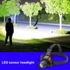 Head Light USB Charging Head Light Waterproof Motion Sensor Flashlight Safety Supplies For Outdoor Hiking Hunting Automotive