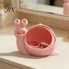 Mignon Organisateur de Bureau Escargot Boîte de Rangement, Ornement Nouveauté Imprimé en 3D, Porte-Boîte à Bijoux avec Couvercle, Bureau Amusant pour Bijoux Attaches à Cheveux Petits