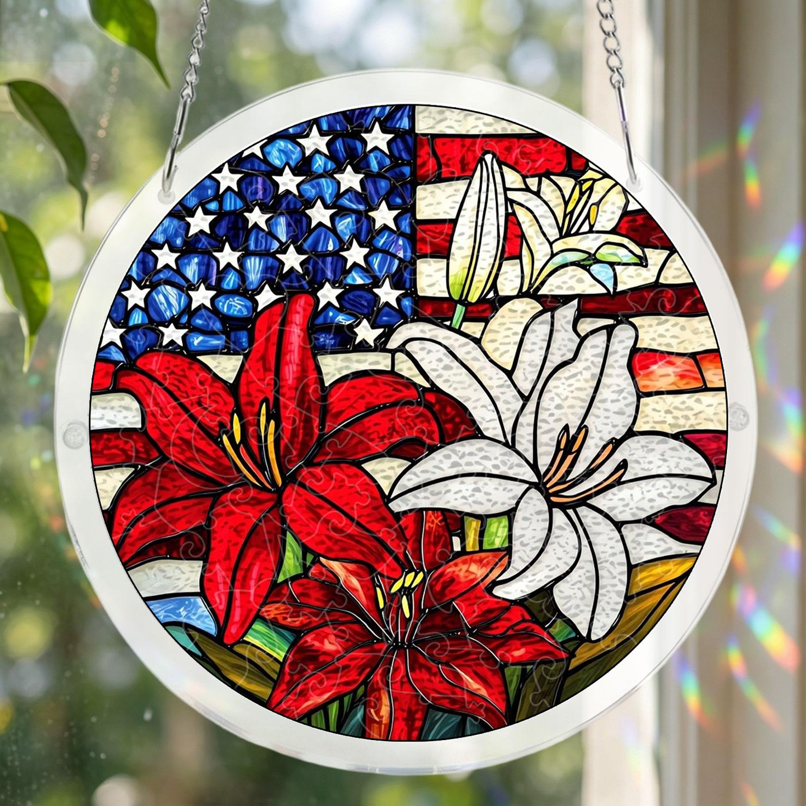 

Acrylic Flat Jigsaw Puzzle Sun Catcher Hanging Window Panel with Mandala Pattern for Home Decoration Indoor Outdoor Use One Size білий