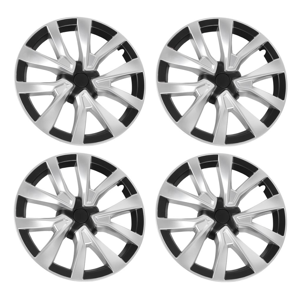 4PCS 18in Wheel Hub Cap Full Wrapping Wheel Hub Cover Trim Replacement for Tesla Model 3 2017 To