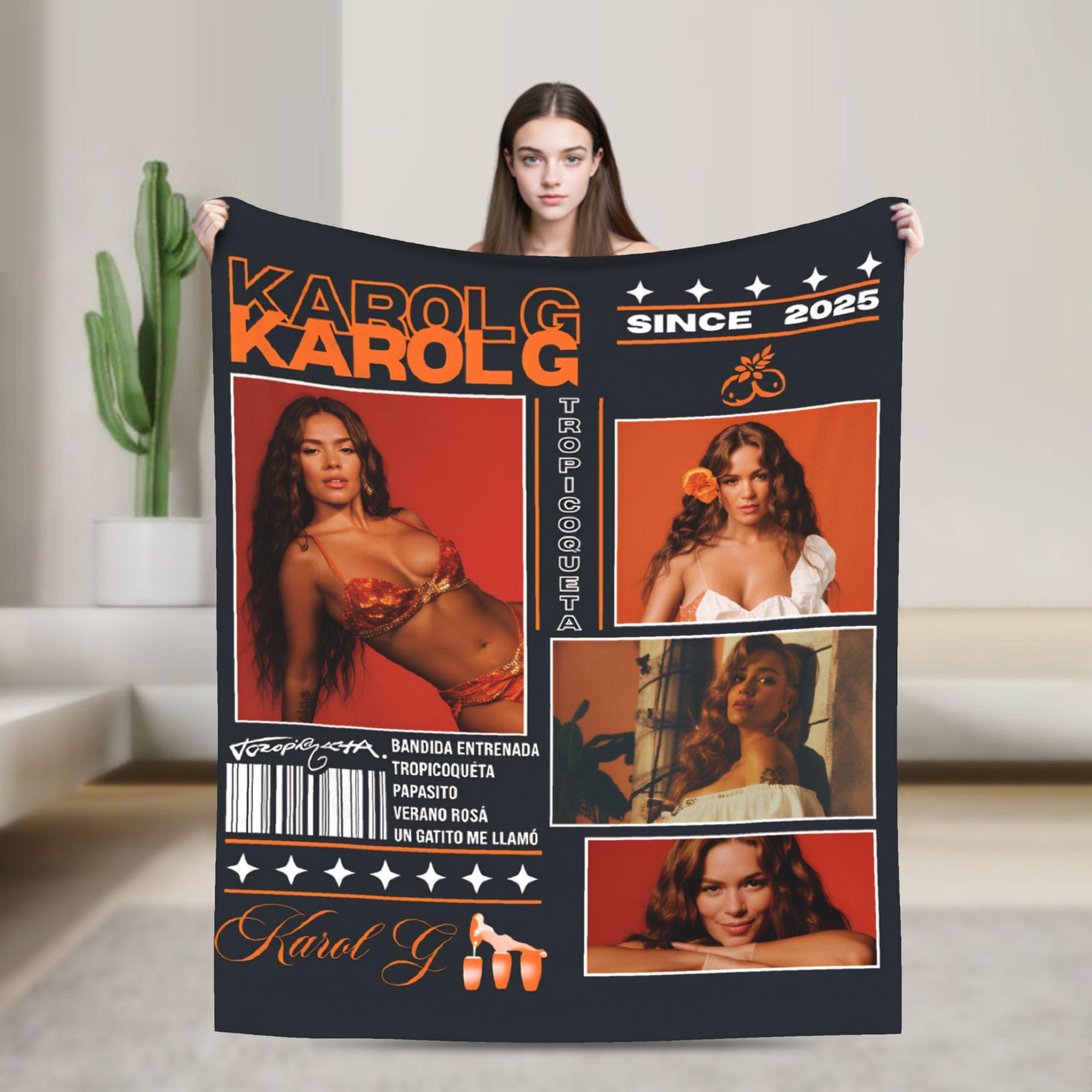 

Karol G Latina Foreva Album 2025 Blankets Picnic Flannel Bedding Throws For Outdoor Soft Design Quality Bedspread Gift Idea 75cmx90cm