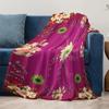 Soft Plush Velvet Floral Bed Blanket Sofa Throw Decorative Throw Blanket with Daisy Flower Pattern for Home Decor