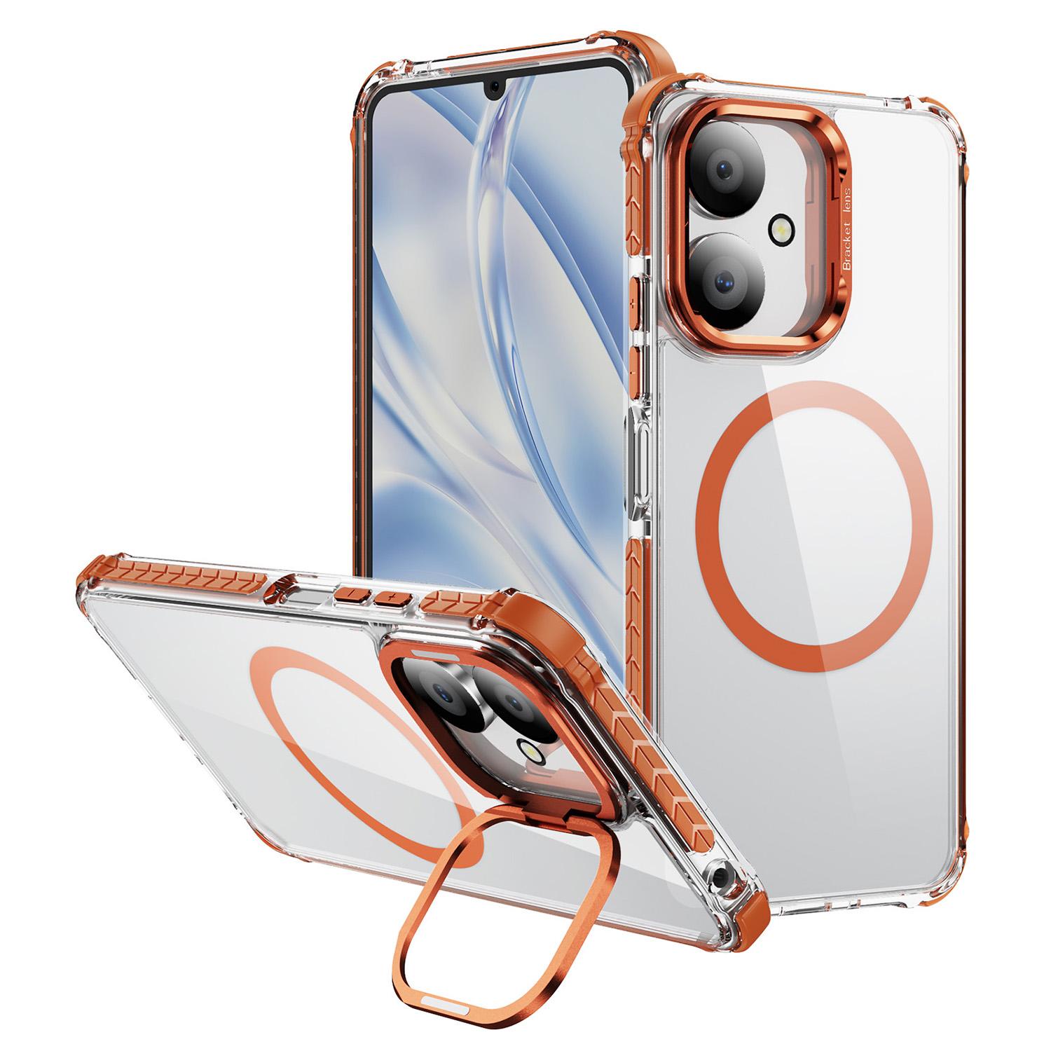 

Чохол для телефону Xiaomi Redmi 13C 4G/13C 5G/13R 5G/Poco C65 4G Прозорий задній чохол з підставкою-кікстендом для камери Магнітний чохол B