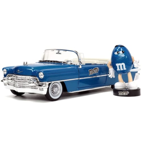

JADA TOYS 1/24 M&M s Blue Figure & Cadillac Eldorado Blue Hollywood Ride M&M s Blue 33726