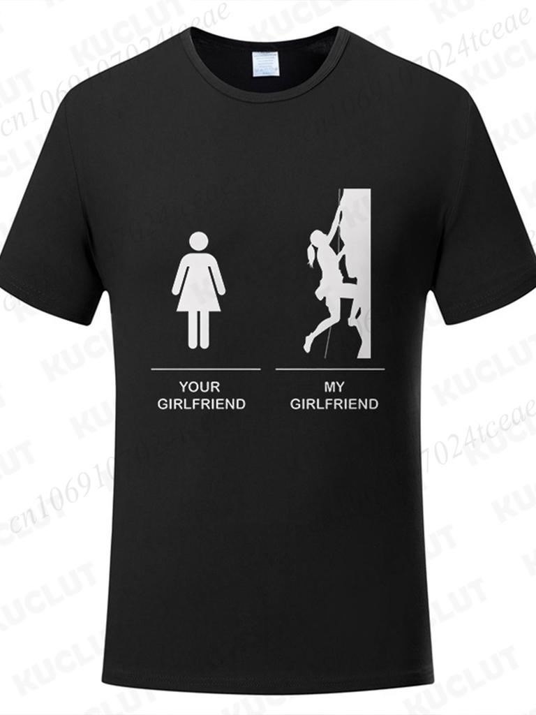 Funny T-shirts Men Women Summer Tshirt Tops Short Sleeve Rock Climbing Graphic T Shirt Fashion Casual Female Clothing Gift