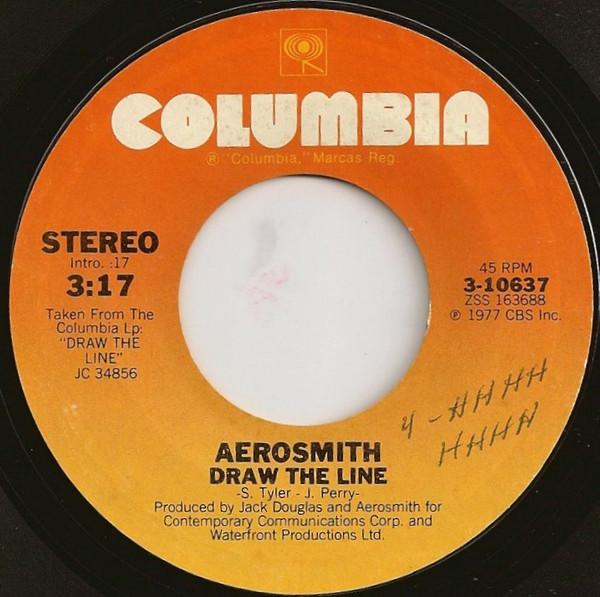 

7inch Record AEROSMITH - Draw The Line 310637 Columbia 1977 US Rock Used