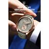 POEDAGAR Men Watch Fashion Top Luxury Sport Wristwatch Waterproof Luminous Leather Date Quartz Man Watches + Box