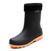 Men's Waterproof Mid-Calf Non-Slip Rain Boots: Korean Style Fashion Rubber Slip-On