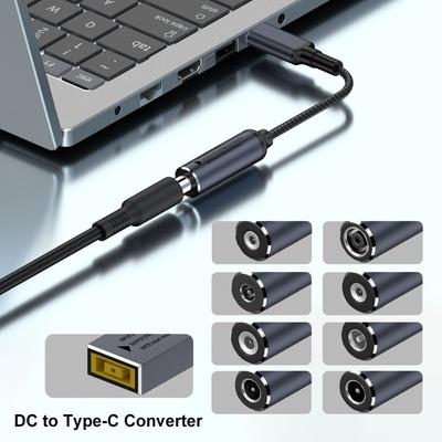 5.5X2.5 7.4X0.6 Laptop Charging Cable PD 100W USB C Connector for Lenovo/HP/Samsung Home Office