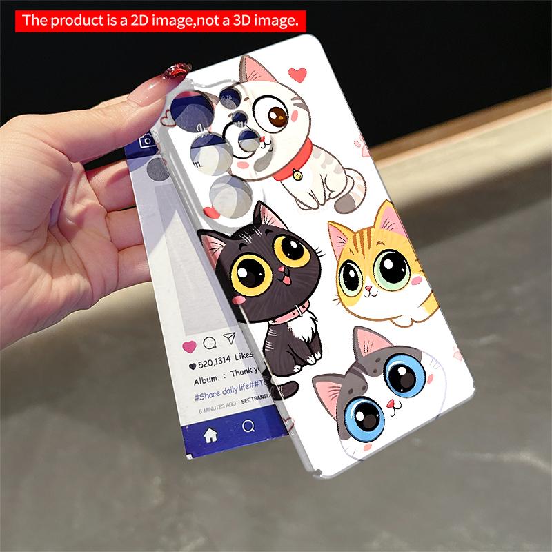 2DFlat Samsung phone case Cute Cat Collection Phone Case Applicable to Galaxy S23 S24 S25ULTRA S26 A12 A14 A15 A16 A54 A55