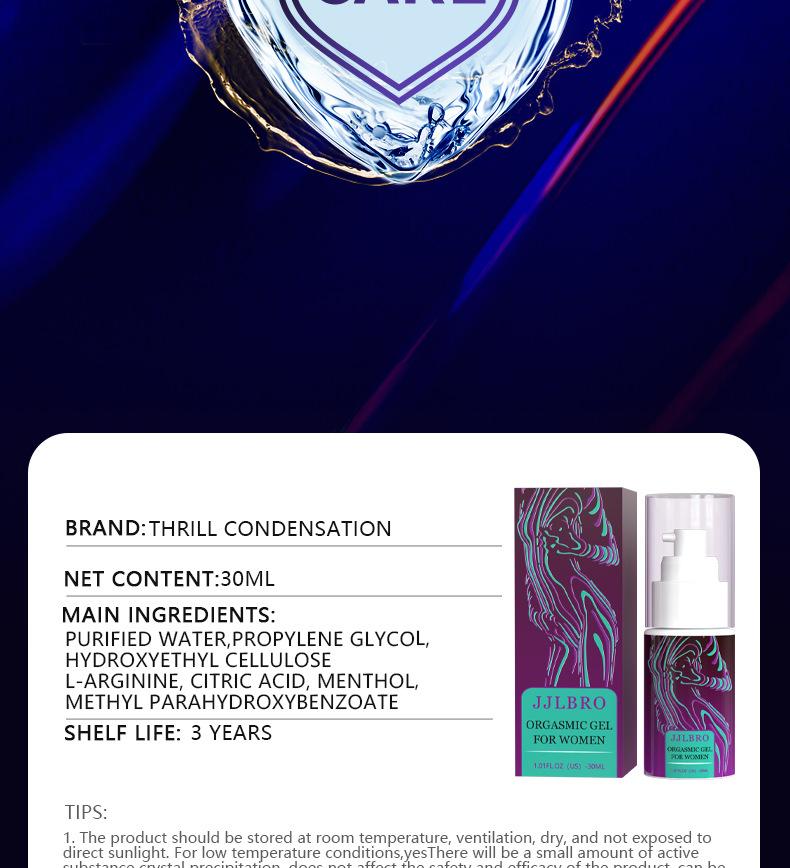 Women Orgasm Vaginal Tightening Gel Climax Tight Oil Pleasure Enhancer Aphrodisiac Increase Female Sexual Stimulant