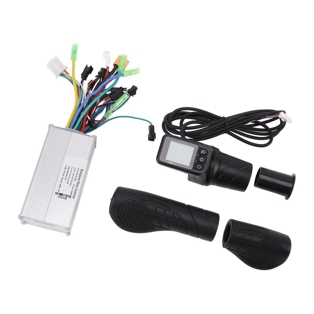 36V 48V 500W 28A Sine Wave 3 Mode Brushless Controller 128DX Half Twist Throttle Grip with Panel